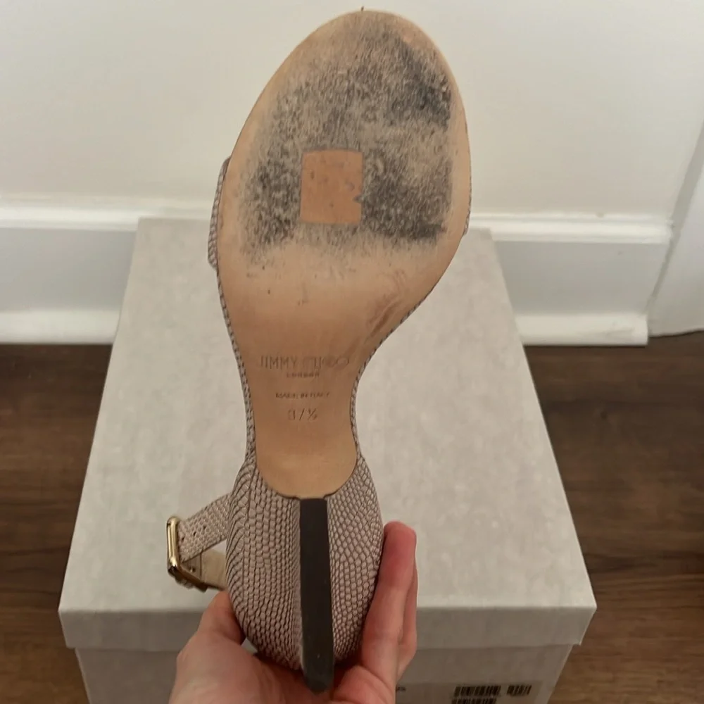 Jimmy Choo Edina 37.5 Nude - Picture 5 of 7